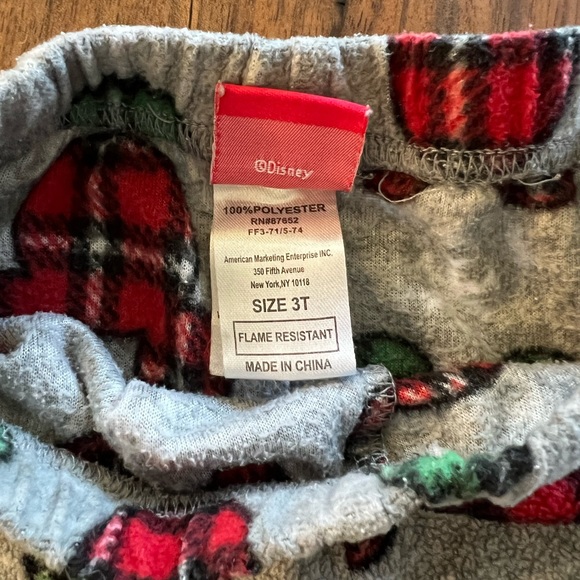 Disney Fleece Christmas PJ's - 3T - Picture 2 of 2